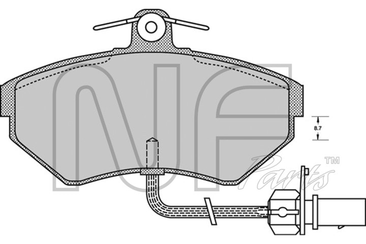 NF PARTS Комплект тормозных колодок, дисковый тормоз NF0018451